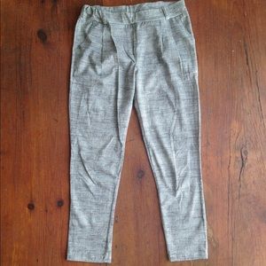 Printed stretch crop ankle trouser